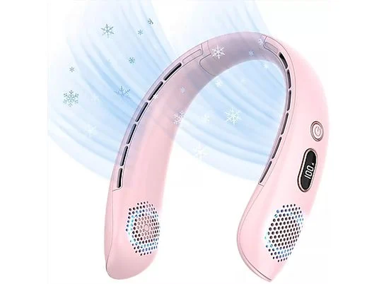 Ventilador de Cuello Portátil con Pantalla Digital